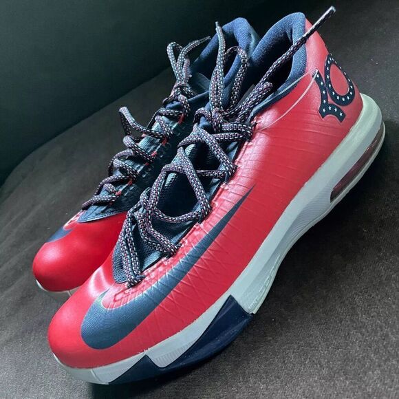 NEW RARE nike KD 6 Independence Day mens 8 red blue white Mens 8 US 41 EUR 'DC" - Picture 4 of 9